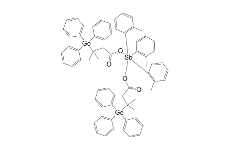 BIS-[3-TRIPHENYLGERMYL-(3,3-DIMETHYL)-PROPIONATO]-TRI-ORTHO-TOLYLANTIMONY-(V)