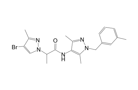 2-(4-bromo-3-methyl-1H-pyrazol-1-yl)-N-[3,5-dimethyl-1-(3-methylbenzyl)-1H-pyrazol-4-yl]propanamide