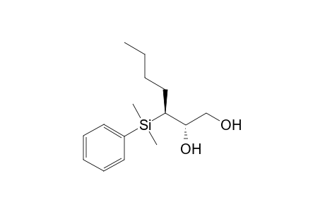 (2S,3S)-3-Dimethylphenylsilyl-1,2-heptanediol