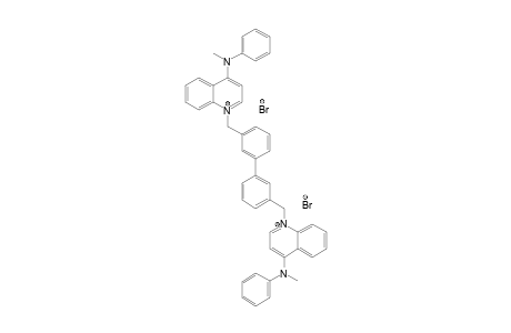 methyl-[1-[3-[3-[[4-(methyl-phenyl-amino)quinolin-1-ium-1-yl]methyl]phenyl]benzyl]quinolin-1-ium-4-yl]-phenyl-amine dibromide