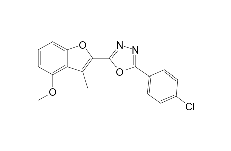2-(4-Chlorophenyl)-5-(4-methoxy-3-methyl-1-benzofuran-2-yl)-1,3,4-oxadiazole