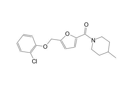 1-{5-[(2-chlorophenoxy)methyl]-2-furoyl}-4-methylpiperidine