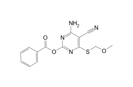 Benzoic acid, 6-amino-5-cyano-4-methoxymethylthiopyrimidin-2-yl ester