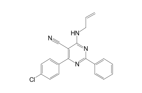 4-(ALLYLAMINO)-6-(p-CHLOROPHENYL)-2-PHENYL-5-PYRIMIDINECARBONITRILE