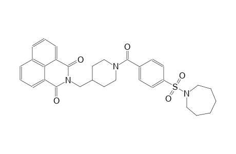 2-({1-[4-(hexahydro-1H-azepin-1-ylsulfonyl)benzoyl]-4-piperidinyl}methyl)-1H-benzo[de]isoquinoline-1,3(2H)-dione
