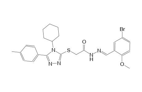 N'-[(E)-(5-bromo-2-methoxyphenyl)methylidene]-2-{[4-cyclohexyl-5-(4-methylphenyl)-4H-1,2,4-triazol-3-yl]sulfanyl}acetohydrazide