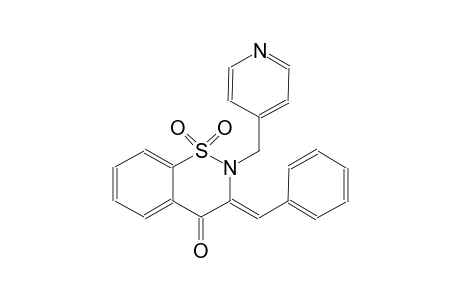 4H-1,2-benzothiazin-4-one, 2,3-dihydro-3-(phenylmethylene)-2-(4-pyridinylmethyl)-, 1,1-dioxide, (3Z)-