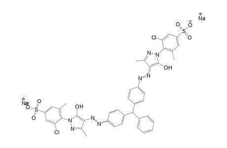 1-(6-Chloro-4-sulfo-o-tolyl)-3-methyl-5-pyrazolon[-4,4'-Benzylidene-dianiline-]