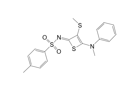Benzenesulfonamide, 4-methyl-N-[4-(methylphenylamino)-3-(methylthio)-2H-thiet-2-ylidene]-