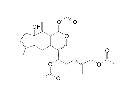 Cyclonona[c]pyran-1,10-diol, 4-[1,5-bis(acetyloxy)-4-methyl-3-pentenyl]-1,4a,5,6,9,10,11,11a-octah ydro-7-methyl-11-methylene-, 1-acetate, [1R*,4(1S*,3E),4aS*,7E,10R*,11aR*]-(+)-