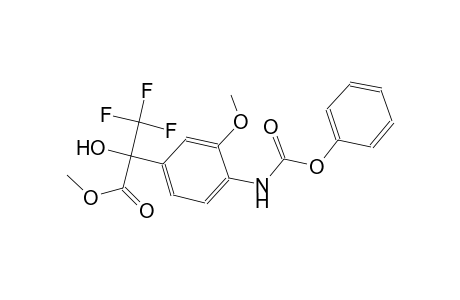 Benzeneacetic acid, .alpha.-hydroxy-3-methoxy-4-[(phenoxycarbonyl)amino]-.alpha.-(trifluoromethyl)-, methyl ester