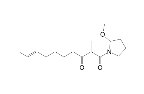 (E)-1-(2-methoxy-1-pyrrolidinyl)-2-methyl-8-decene-1,3-dione