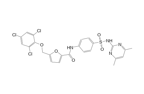 N-(4-{[(4,6-dimethyl-2-pyrimidinyl)amino]sulfonyl}phenyl)-5-[(2,4,6-trichlorophenoxy)methyl]-2-furamide