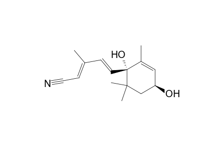 (2E,4E)-3-methyl-5-[(1S,4S)-2,6,6-trimethyl-1,4-bis(oxidanyl)cyclohex-2-en-1-yl]penta-2,4-dienenitrile