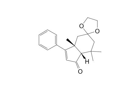 (3aR*,7aS*)-5,5-(Ethylenedioxy)-3a,7,7-trimethyl-3-phenyl-3a,6,7,7a-tetrahydro-4H-indene-1,5-dione