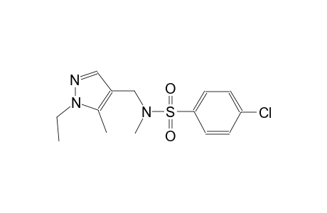 benzenesulfonamide, 4-chloro-N-[(1-ethyl-5-methyl-1H-pyrazol-4-yl)methyl]-N-methyl-