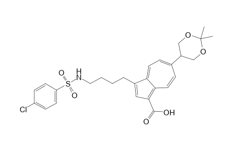3-(4-(4-chlorophenylsulfonamido)butyl)-6-(2,2-dimethyl-1,3-dioxan-5-yl)azulene-1-carboxylic acid