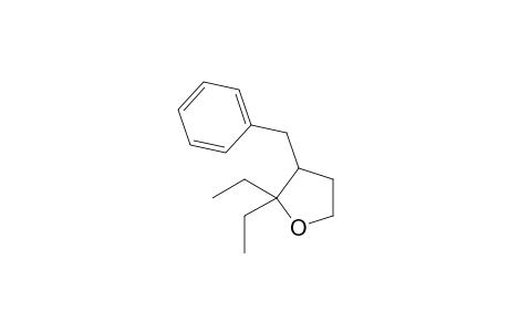 2,2-Diethyl-3-(phenylmethyl)tetrahydrofuran