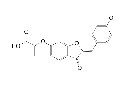 propanoic acid, 2-[[(2Z)-2,3-dihydro-2-[(4-methoxyphenyl)methylene]-3-oxobenzofuranyl]oxy]-