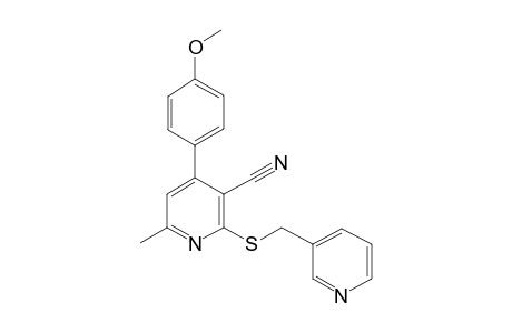 4-(4-Methoxyphenyl)-6-methyl-2-[(3-pyridinylmethyl)sulfanyl]nicotinonitrile