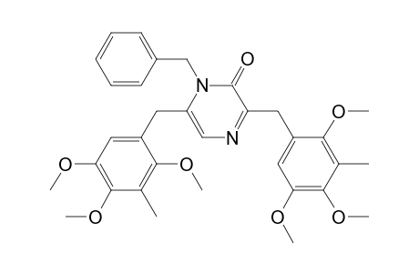 2(1H)-Pyrazinone, 1-(phenylmethyl)-3,6-bis[(2,4,5-trimethoxy-3-methylphenyl)methyl]-