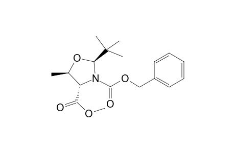 Methyl (2S,4S,5R)-3-[(benzyloxy)carbonyl]-2-(t-butyl)-5-methyloxazolidine-4-carboxylate