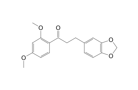 PONGANONE-VII;2',4'-DIMETHOXY-3,4-METHYLENEDIOXYDIHYDRO-CHALCONE