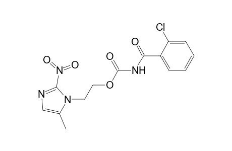 Carbamic acid, (2-chlorobenzoyl)-, 2-(5-methyl-2-nitro-1H-imidazol-1-yl)ethyl ester