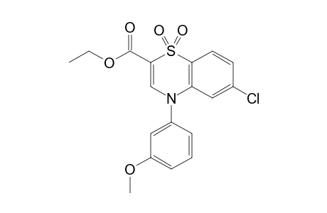 6-chloro-1,1-diketo-4-(3-methoxyphenyl)benzo[e][1,4]thiazine-2-carboxylic acid ethyl ester