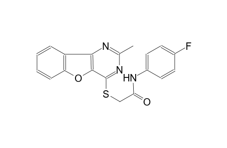 N-(4-fluorophenyl)-2-[(2-methyl[1]benzofuro[3,2-d]pyrimidin-4-yl)sulfanyl]acetamide