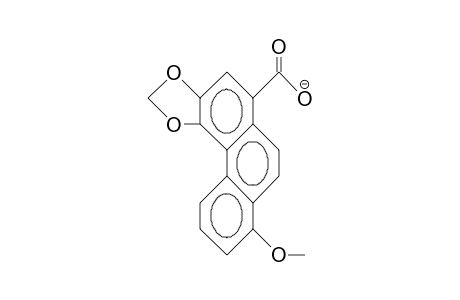 8-Methoxy-3,4-methylenedioxy-1-phenanthrenecarboxylic acid, anion
