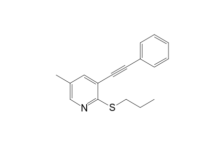 5-Methyl-3-(phenylethynyl)-2-(propylthio)pyridine