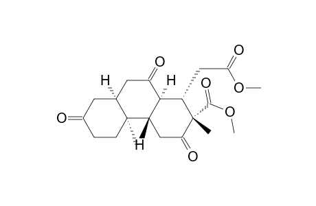 1-Phenanthreneacetic acid, tetradecahydro-2-(methoxycarbonyl)-2,4b-dimethyl-3,7,10-trioxo-, methyl ester, [1S-(1.alpha.,2.beta.,4a.beta.,4b.alpha.,8a.alpha.,10a.alpha.)]-
