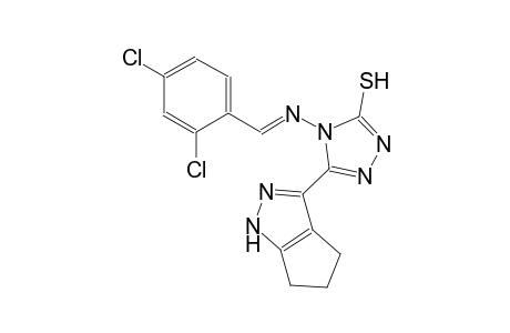 4-{[(E)-(2,4-dichlorophenyl)methylidene]amino}-5-(1,4,5,6-tetrahydrocyclopenta[c]pyrazol-3-yl)-4H-1,2,4-triazole-3-thiol
