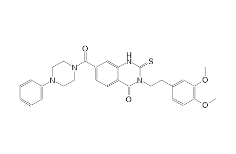 4(1H)-quinazolinone, 3-[2-(3,4-dimethoxyphenyl)ethyl]-2,3-dihydro-7-[(4-phenyl-1-piperazinyl)carbonyl]-2-thioxo-
