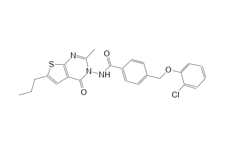 4-[(2-chlorophenoxy)methyl]-N-(2-methyl-4-oxo-6-propylthieno[2,3-d]pyrimidin-3(4H)-yl)benzamide
