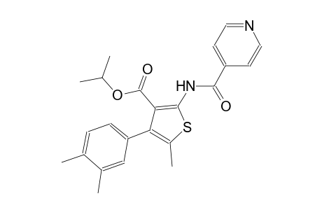 isopropyl 4-(3,4-dimethylphenyl)-2-(isonicotinoylamino)-5-methyl-3-thiophenecarboxylate