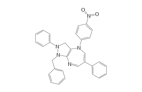 1-Benzyl-2,6-diphenyl-4-(4'-nitrophenyl)-2,3-dihydropyrazolo[3,4-b][1,4]diazepine