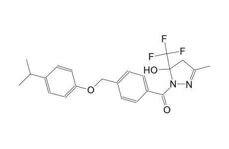 1-{4-[(4-isopropylphenoxy)methyl]benzoyl}-3-methyl-5-(trifluoromethyl)-4,5-dihydro-1H-pyrazol-5-ol