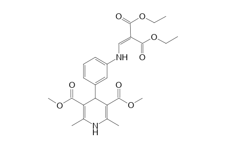 4-[3-[(2-carbethoxy-3-ethoxy-3-keto-prop-1-enyl)amino]phenyl]-2,6-dimethyl-1,4-dihydropyridine-3,5-dicarboxylic acid dimethyl ester