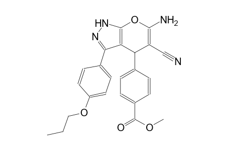 methyl 4-[6-amino-5-cyano-3-(4-propoxyphenyl)-1,4-dihydropyrano[2,3-c]pyrazol-4-yl]benzoate