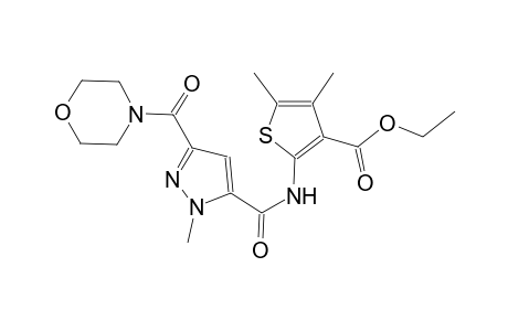 ethyl 4,5-dimethyl-2-({[1-methyl-3-(4-morpholinylcarbonyl)-1H-pyrazol-5-yl]carbonyl}amino)-3-thiophenecarboxylate