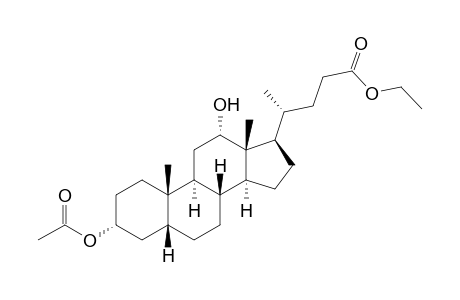 Ethyl 3.alpha.-acetoxy-12.alpha.-hydroxy-5.beta.-cholanate