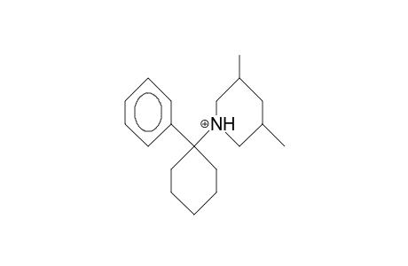 1-Phenyl-1-(3,5-dimethyl-piperidinyl)-cyclohexane cation