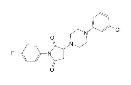 3-[4-(3-chlorophenyl)-1-piperazinyl]-1-(4-fluorophenyl)-2,5-pyrrolidinedione