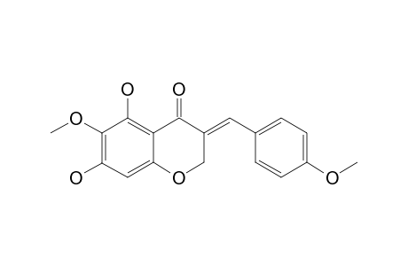3-(4-METHOXYBENZYLIDENE)-5,7-DIHYDROXY-6-METHOXYCHROMAN-4-ONE