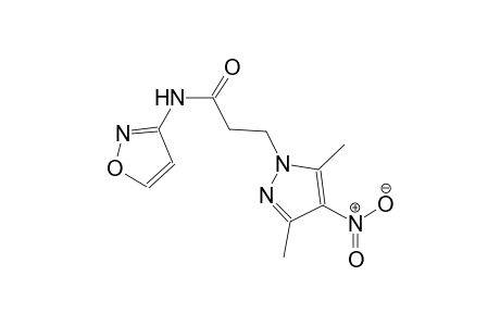 3-(3,5-dimethyl-4-nitro-1H-pyrazol-1-yl)-N-(3-isoxazolyl)propanamide