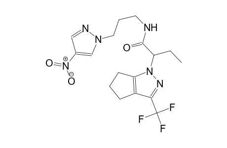 N-[3-(4-nitro-1H-pyrazol-1-yl)propyl]-2-(3-(trifluoromethyl)-5,6-dihydrocyclopenta[c]pyrazol-1(4H)-yl)butanamide
