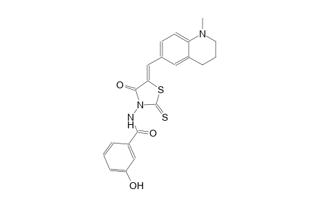 benzamide, 3-hydroxy-N-[(5Z)-4-oxo-5-[(1,2,3,4-tetrahydro-1-methyl-6-quinolinyl)methylene]-2-thioxothiazolidinyl]-