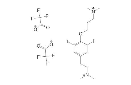 3-[4-(2-dimethylazaniumylethyl)-2,6-diiodophenoxy]propyl-dimethylazanium; 2,2,2-trifluoroacetate